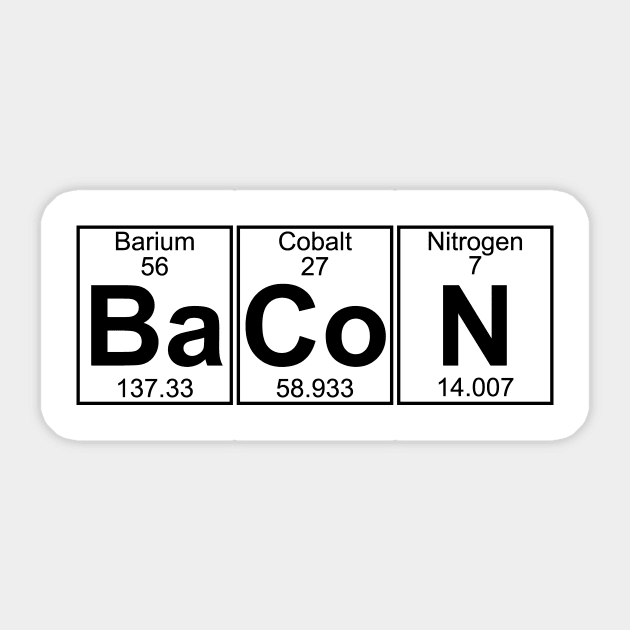 Ba-Co-N (bacon) Sticker by Donald Hugens